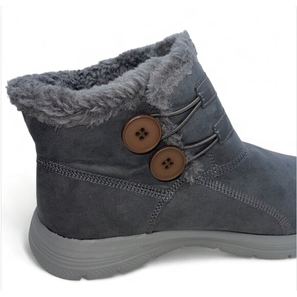 TIOSEBON Women's Winter Ankle Fur Lined Boots Anti-Slip On Resistant Booties Sho - Picture 8 of 14